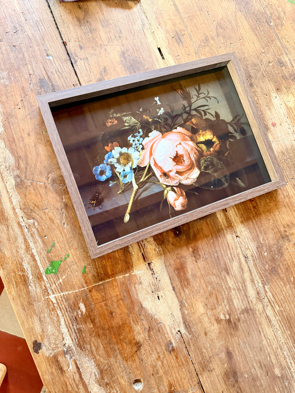 Tableau floral ancien – Bouquet de fleurs